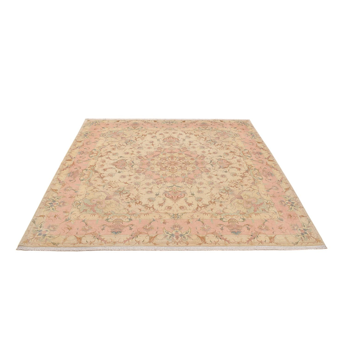 Perzisch tapijt - Tabriz - Royal vierkant  - 248 x 242 cm - licht beige