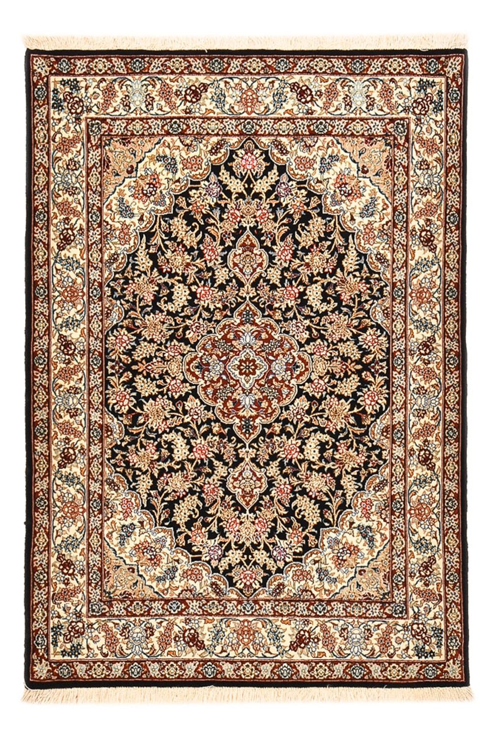 Perzisch tapijt - Isfahan - Premium - 148 x 101 cm - donkerblauw