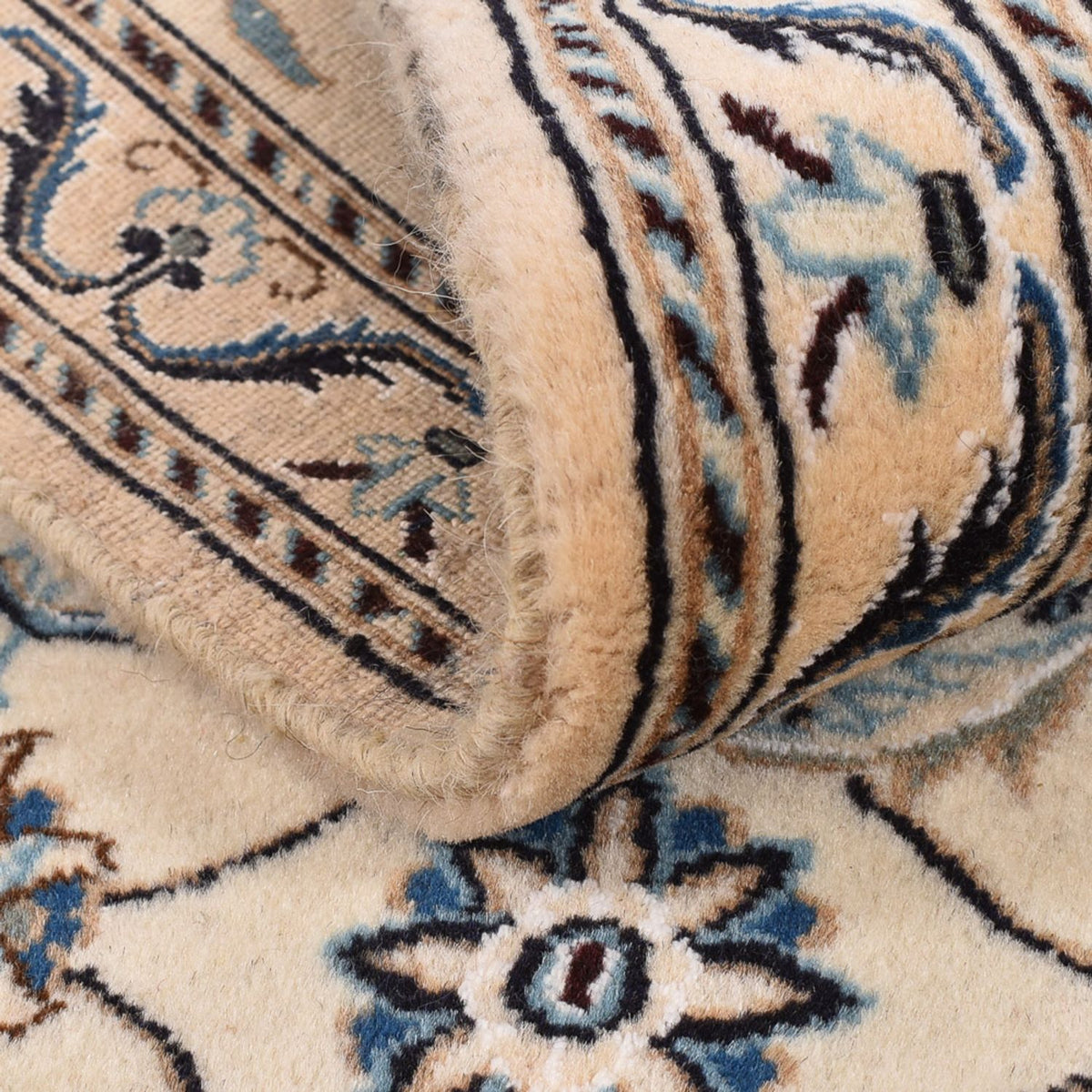 Loper Perzisch tapijt - Nain - Koninklijk - 202 x 60 cm - crème