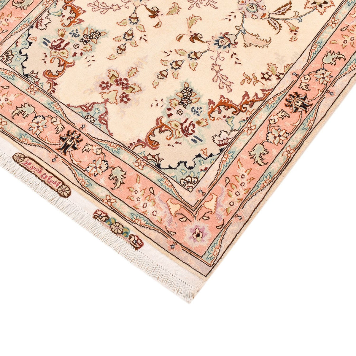 Loper Perzisch tapijt - Tabriz - Royal - 210 x 81 cm - beige