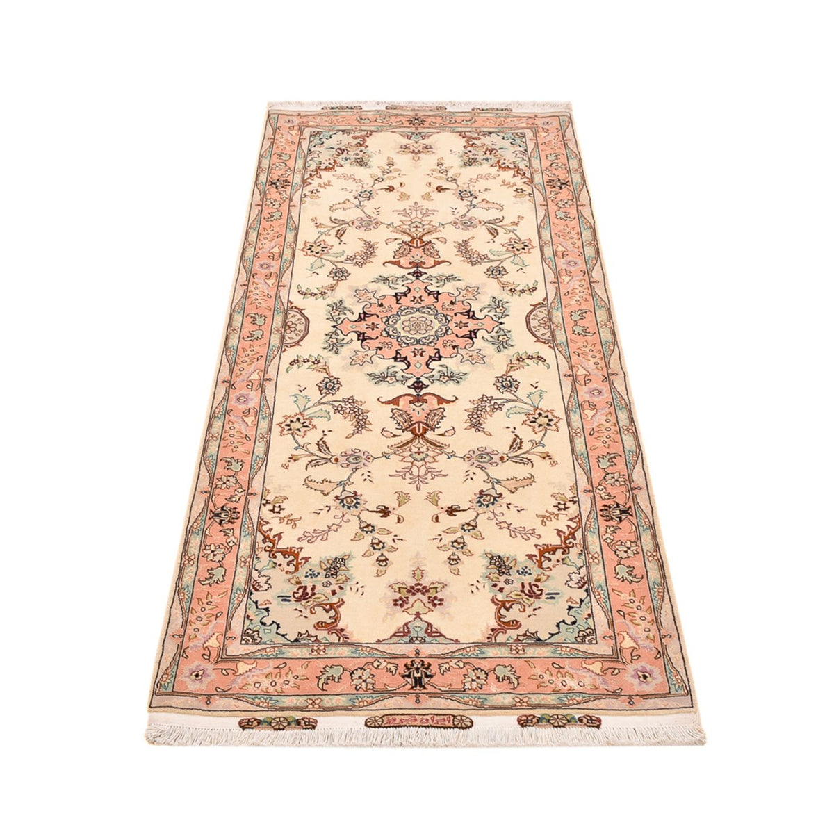 Loper Perzisch tapijt - Tabriz - Royal - 210 x 81 cm - beige