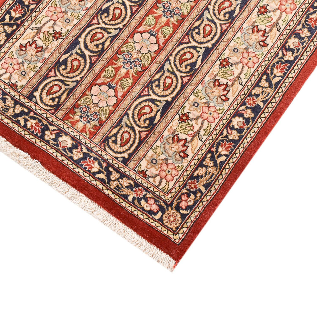 Loper Perzisch tapijt - Ghom - Koninklijk - 156 x 55 cm - donker beige