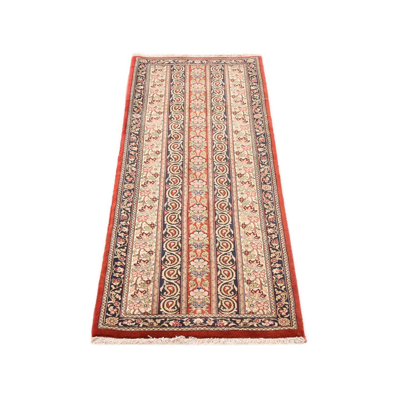 Loper Perzisch tapijt - Ghom - Koninklijk - 156 x 55 cm - donker beige