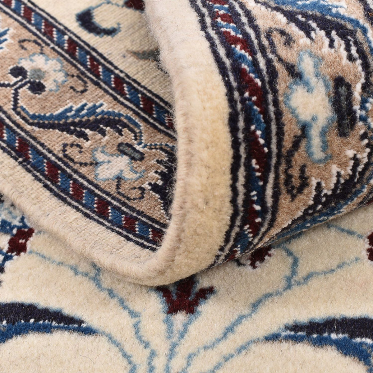 Loper Perzisch tapijt - Nain - Koninklijk - 202 x 58 cm - crème