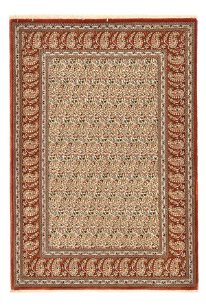 Perzisch tapijt - Ghom - Koninklijk - 150 x 105 cm - licht beige