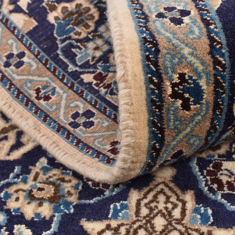 Loper Perzisch tapijt - Nain - Koninklijk - 188 x 65 cm - donkerblauw