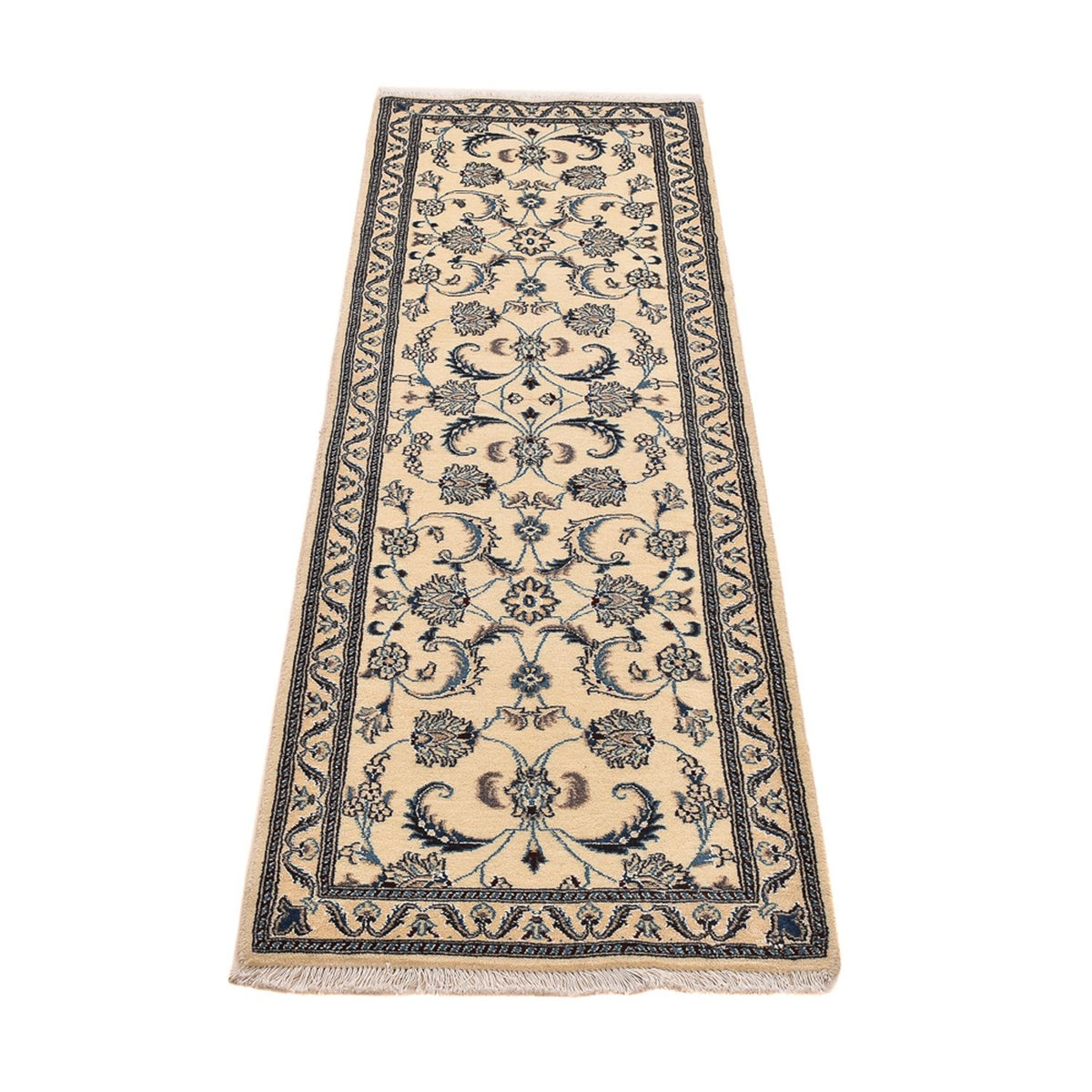 Loper Perzisch tapijt - Nain - Koninklijk - 199 x 60 cm - beige