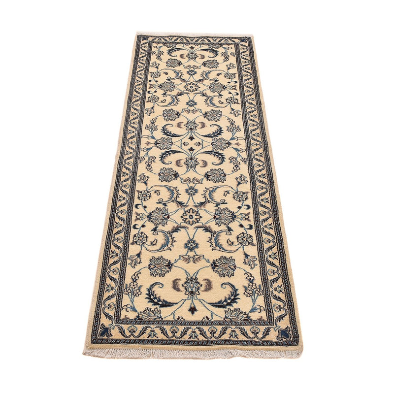 Loper Perzisch tapijt - Nain - Koninklijk - 199 x 60 cm - beige