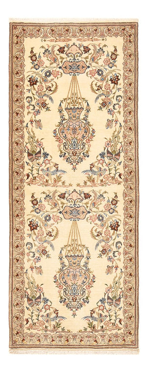 Loper Perzisch tapijt - Ghom - 193 x 77 cm - beige