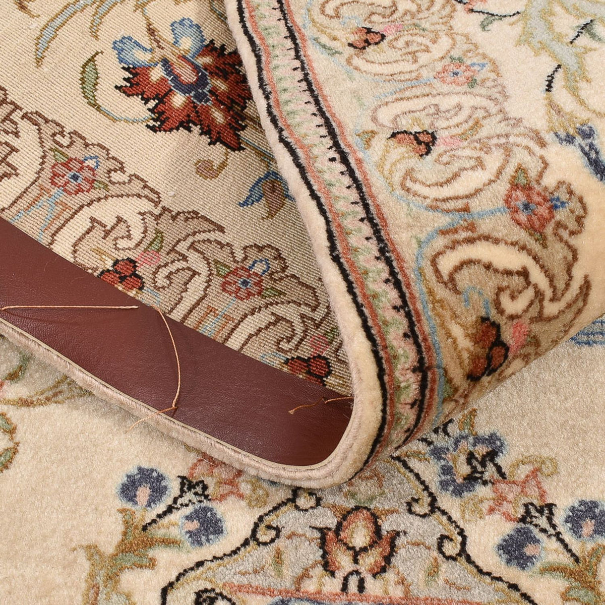 Loper Perzisch tapijt - Ghom - 193 x 77 cm - beige