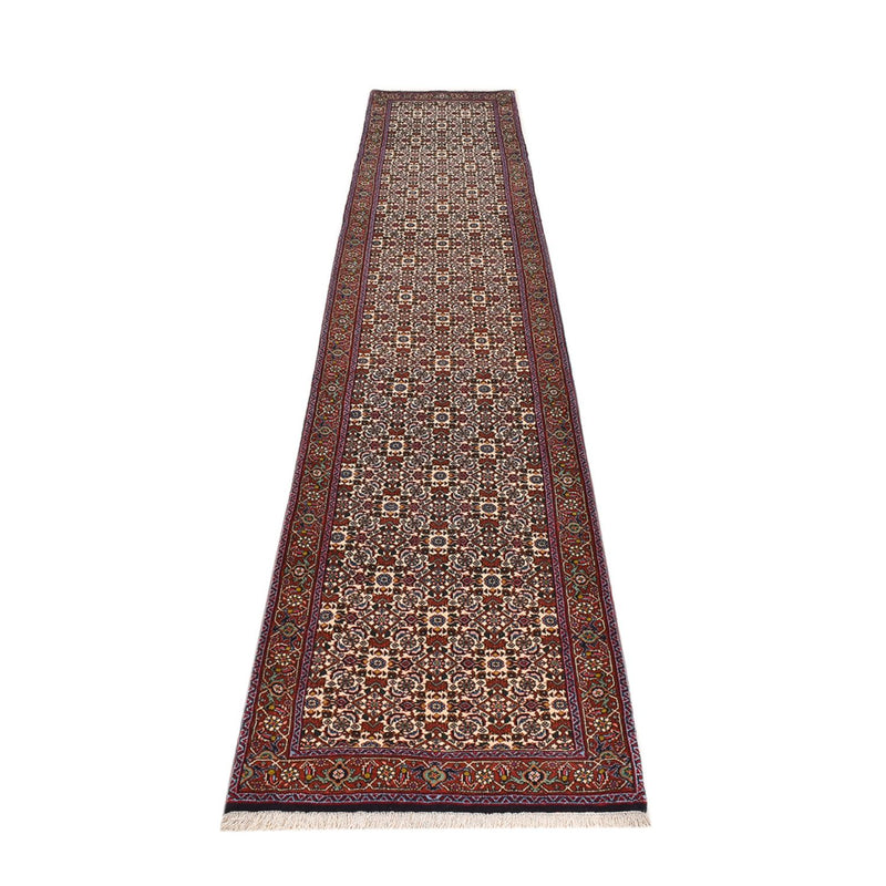 Loper Perzisch tapijt - Bijar - 392 x 76 cm - roest