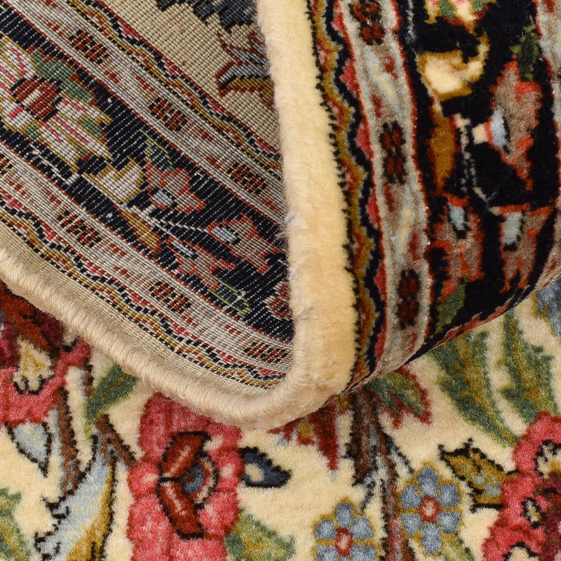 Loper Perzisch tapijt - Ghom - Koninklijk - 204 x 57 cm - beige