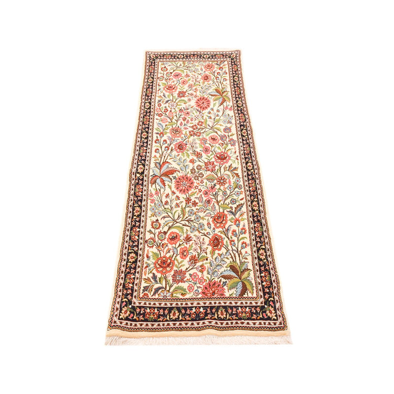 Loper Perzisch tapijt - Ghom - Koninklijk - 204 x 57 cm - beige