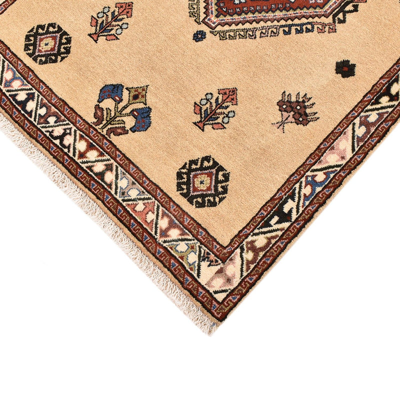 Gabbeh Tapijt - Kashkuli Perzisch - 125 x 80 cm - licht beige