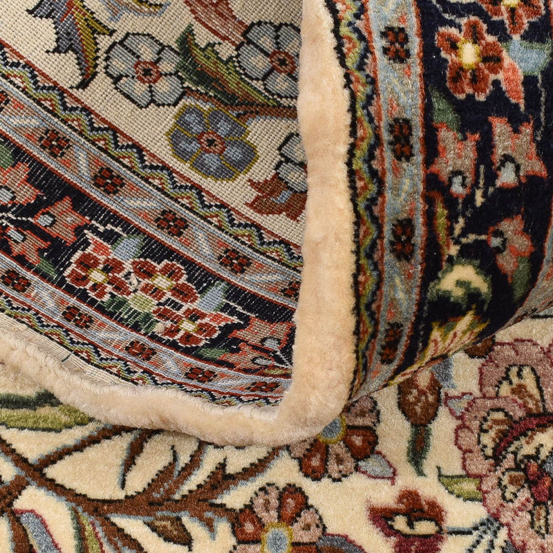 Loper Perzisch tapijt - Ghom - Koninklijk - 203 x 63 cm - licht beige