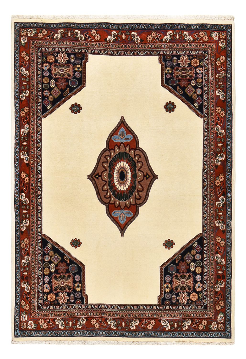 Gabbeh Tapijt - Kashkuli Perzisch - 218 x 150 cm - licht beige