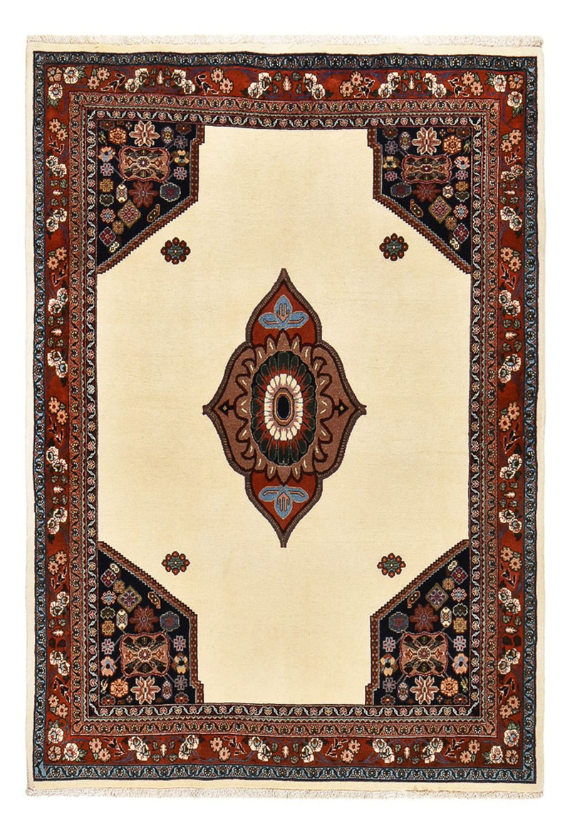 Gabbeh Tapijt - Kashkuli Perzisch - 218 x 150 cm - licht beige