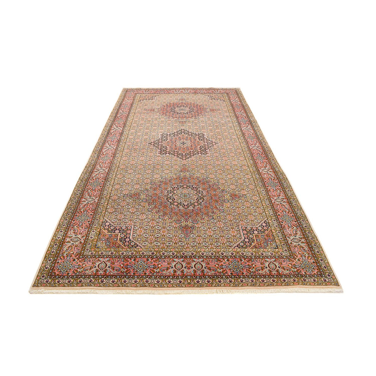 Loper Perzisch tapijt - Klassiek - 410 x 203 cm - donker beige