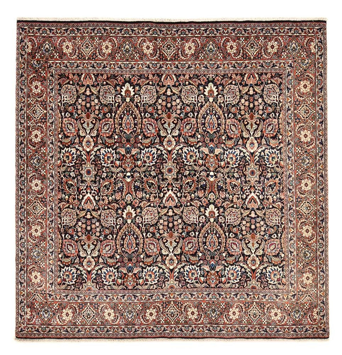 Perzisch tapijt - Bijar vierkant  - 210 x 210 cm - roest