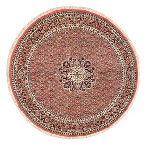 Perzisch tapijt - Bijar rond  - 150 x 150 cm - licht rood