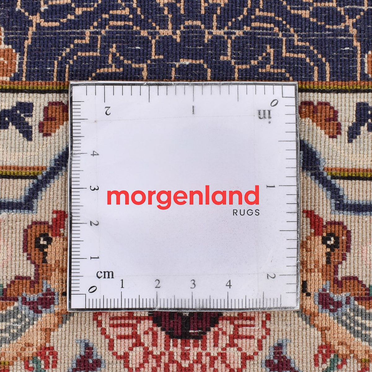 Loper Perzisch tapijt - Ghom - Koninklijk - 300 x 80 cm - donkerblauw