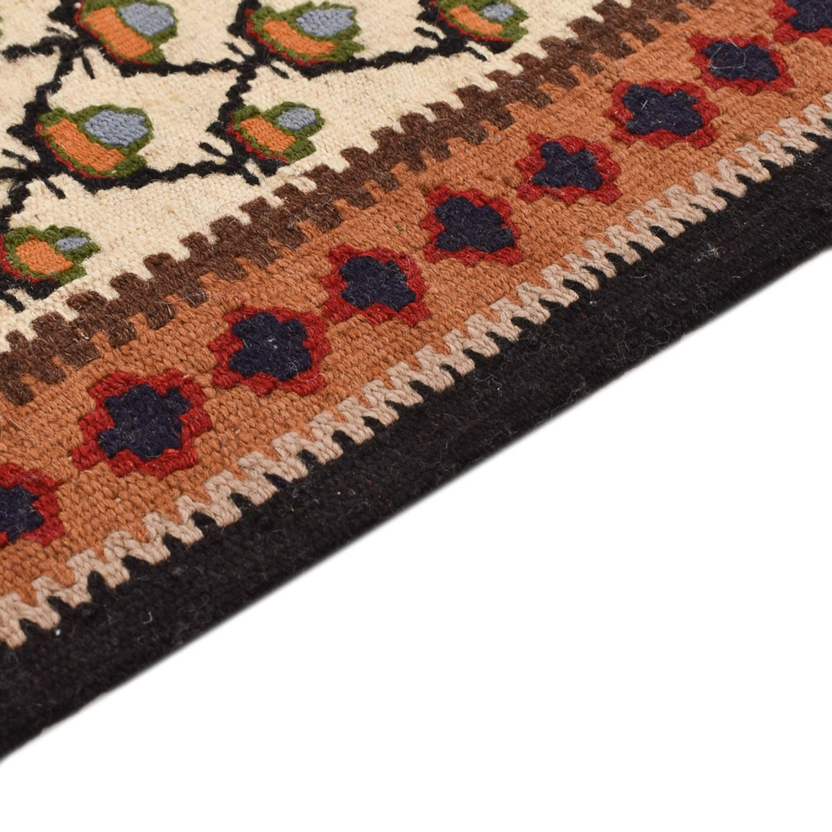 Kelim tapijt - Oosters - 88 x 85 cm - crème