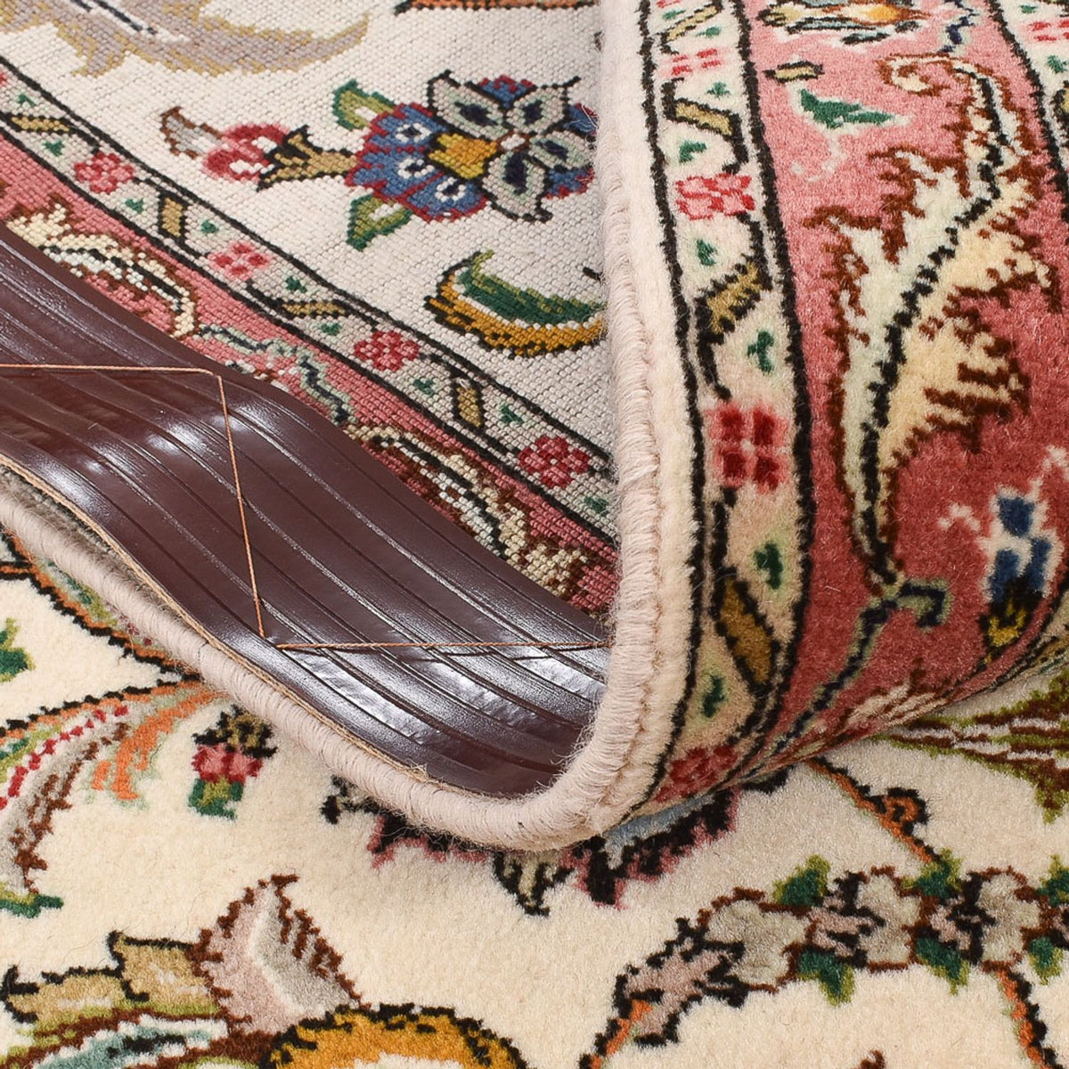 Loper Perzisch tapijt - Tabriz - Premium - 302 x 72 cm - zand