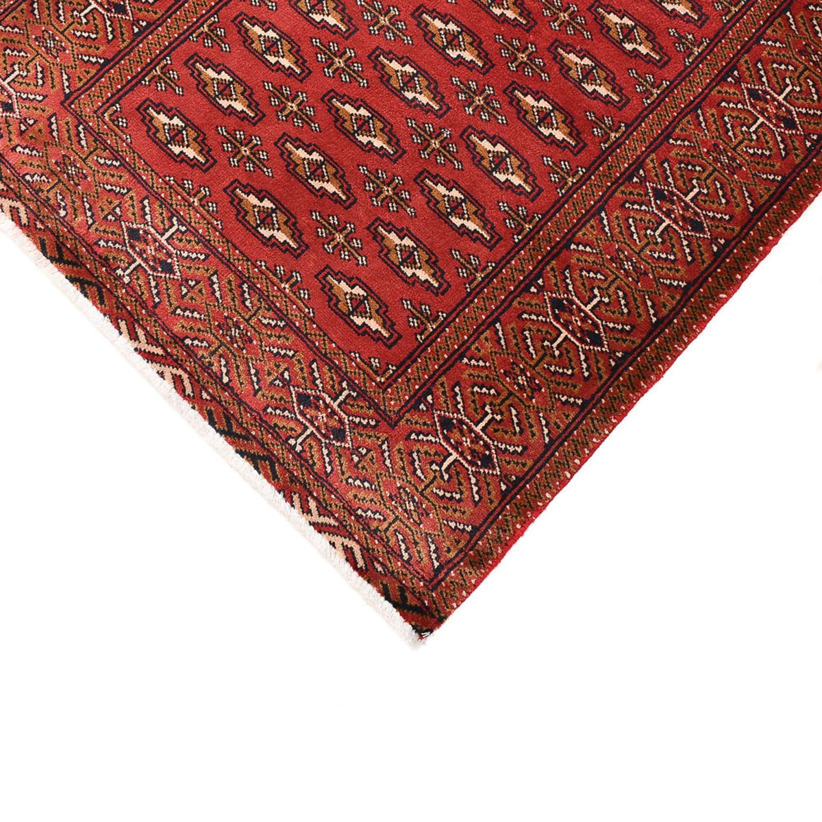 Loper Turkaman tapijt - 369 x 86 cm - rood
