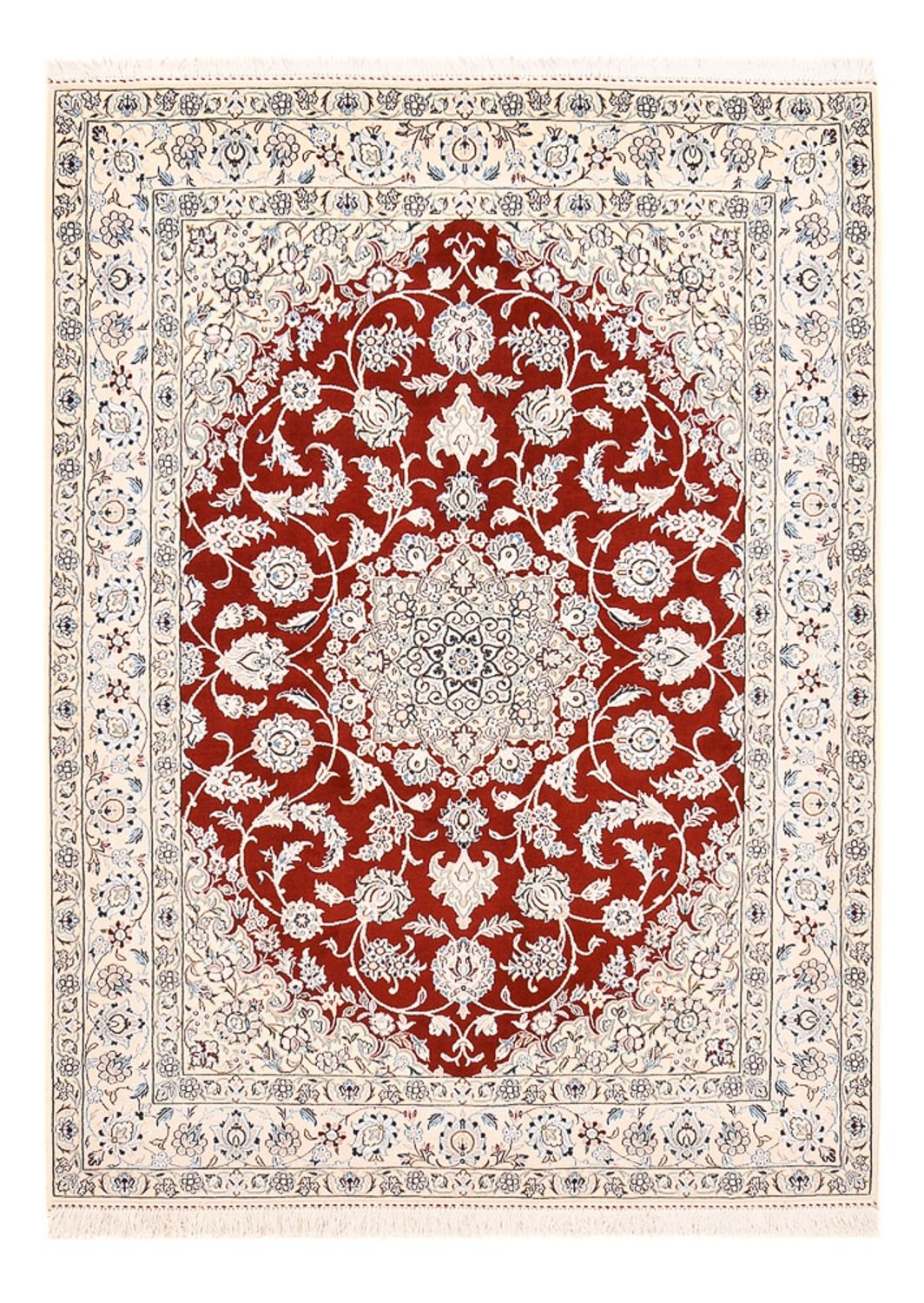 Perzisch tapijt - Nain - Koninklijk - 205 x 148 cm - rood