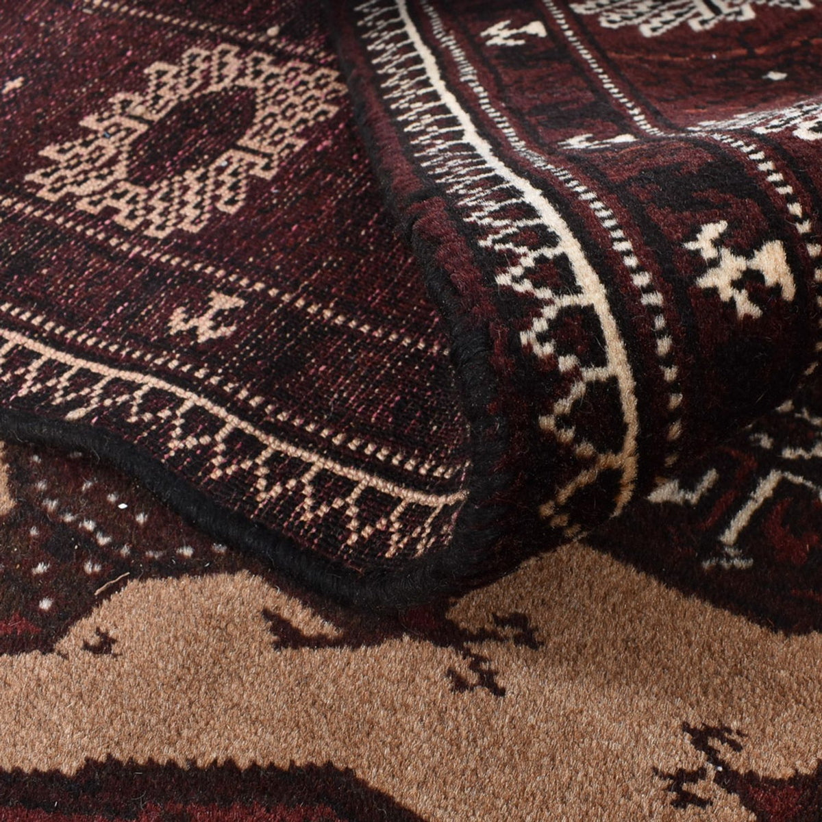 Turkaman tapijt - 295 x 198 cm - licht beige