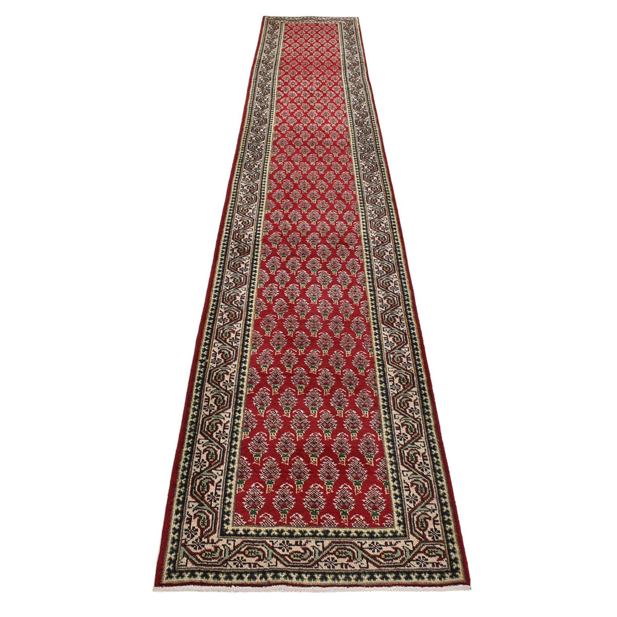 Loper Perzisch tapijt - Tabriz - 457 x 71 cm - rood