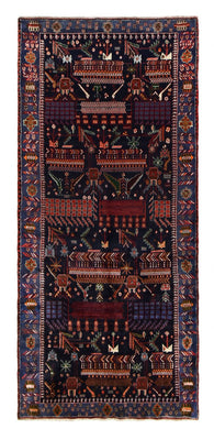 Loper Perzisch Tapijt - Nomadisch - 382 x 168 cm - donkerrood