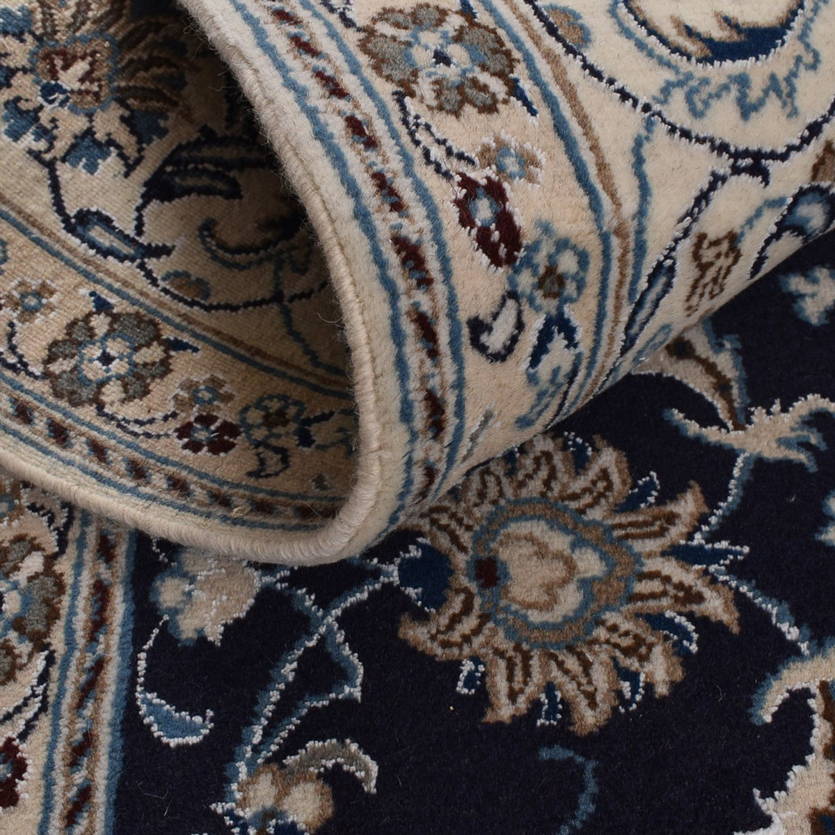 Perzisch tapijt - Nain - 300 x 195 cm - donkerblauw