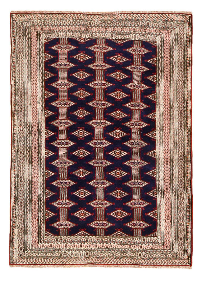 Turkaman tapijt - 175 x 125 cm - donkerblauw