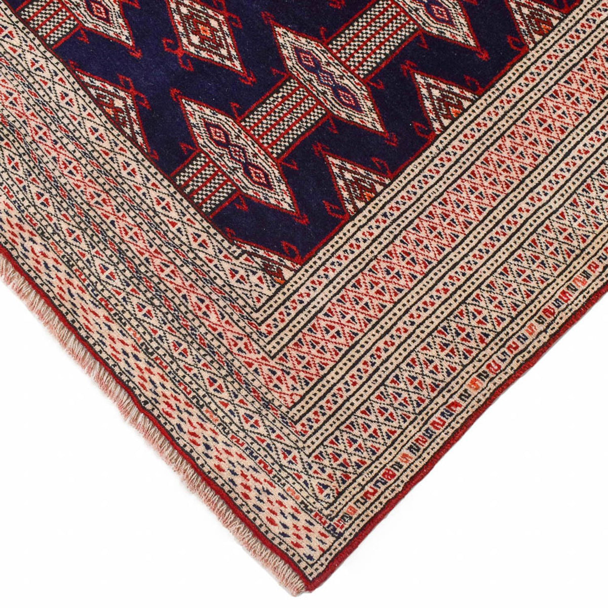 Turkaman tapijt - 175 x 125 cm - donkerblauw