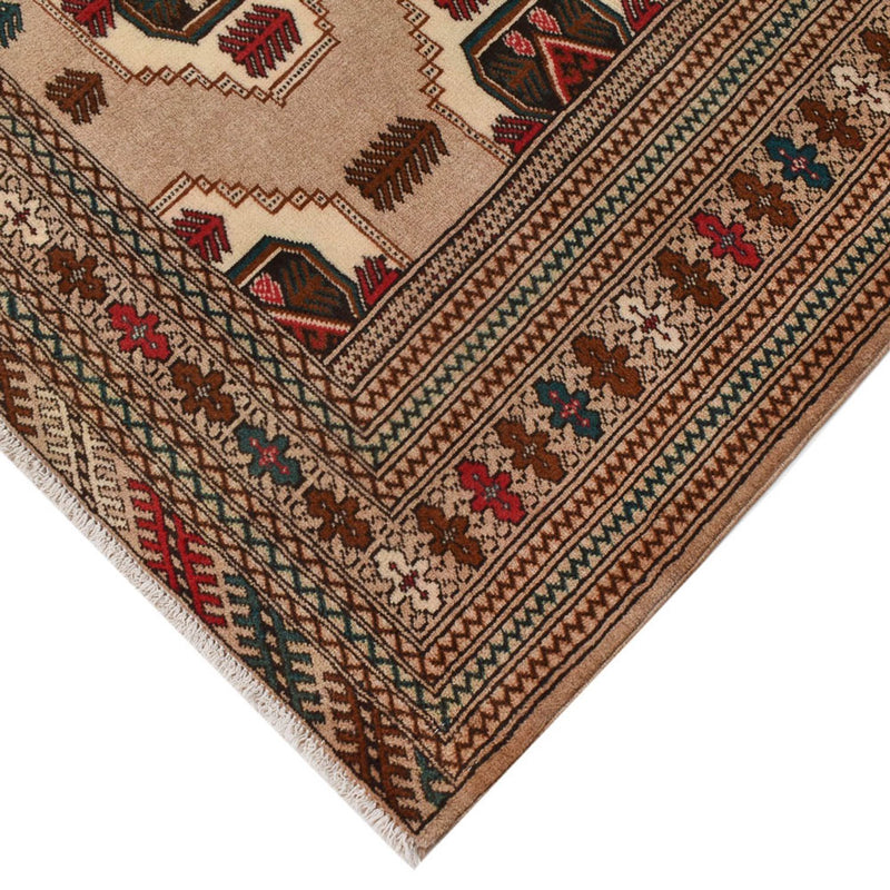 Turkaman tapijt - 199 x 143 cm - veelkleurig