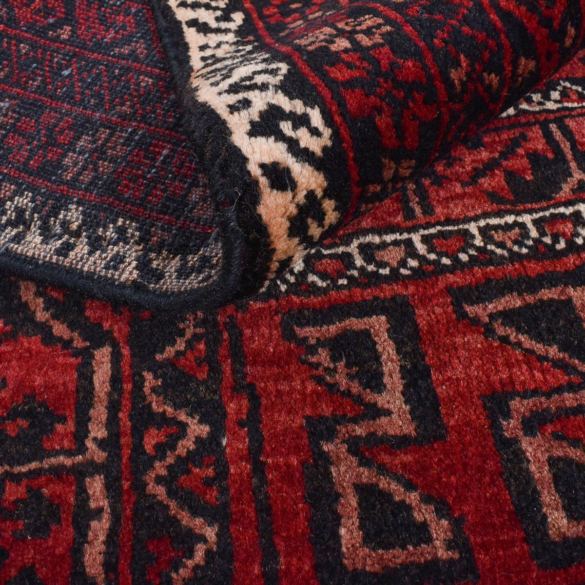 Baluch tapijt speciale vorm  - 198 x 114 cm - rood