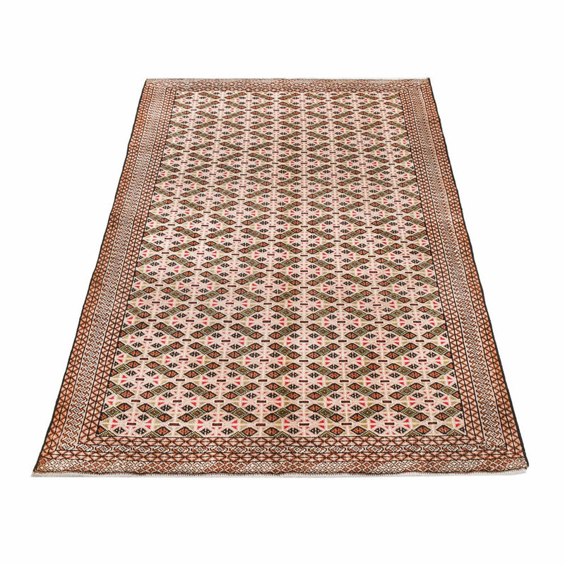 Turkaman tapijt - 193 x 130 cm - donker beige