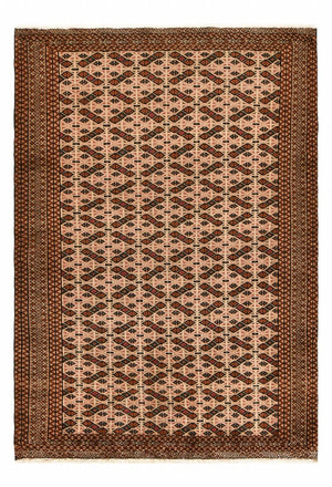 Turkaman tapijt - 191 x 130 cm - donker beige