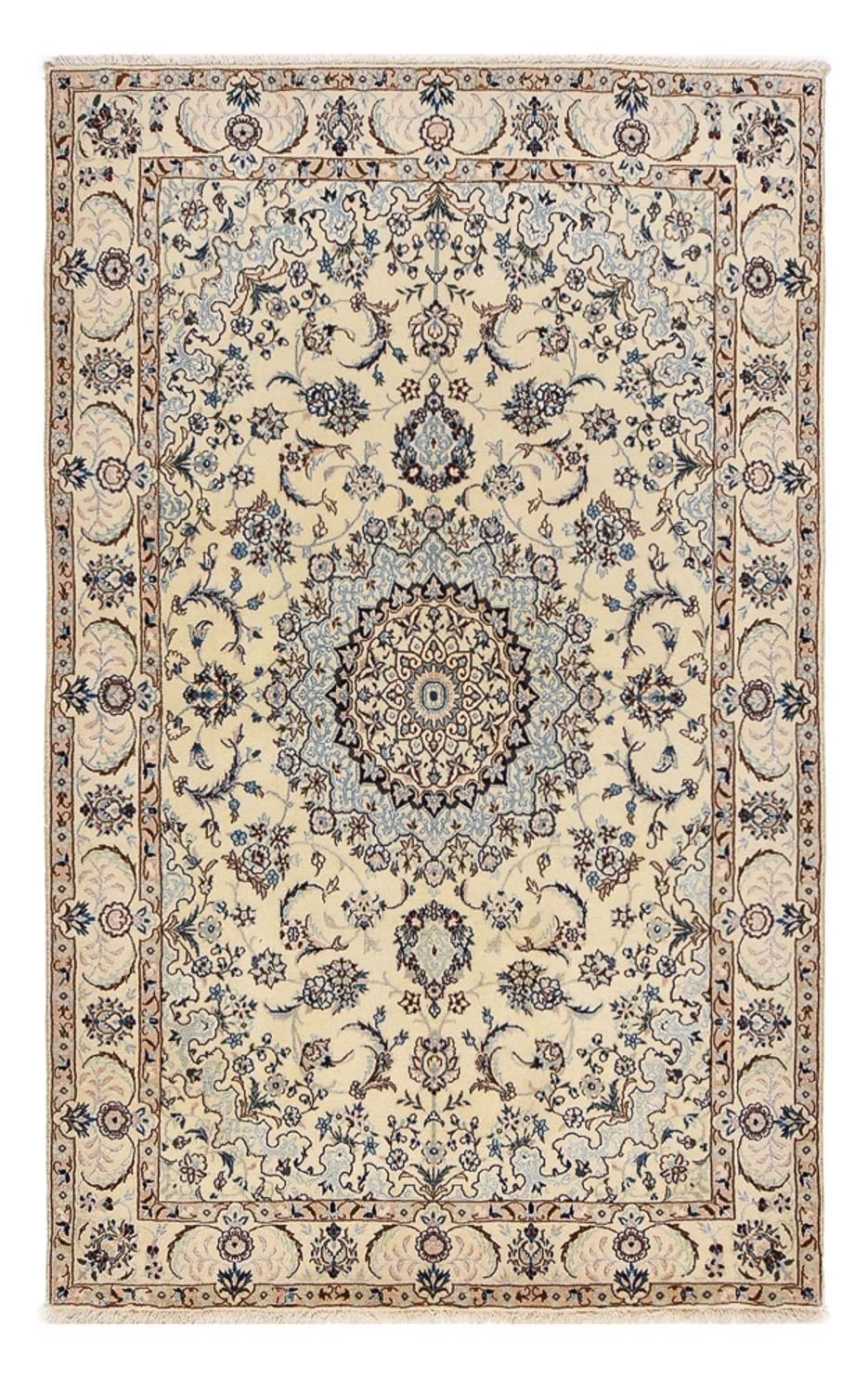 Perzisch tapijt - Nain - Koninklijk - 204 x 126 cm - beige