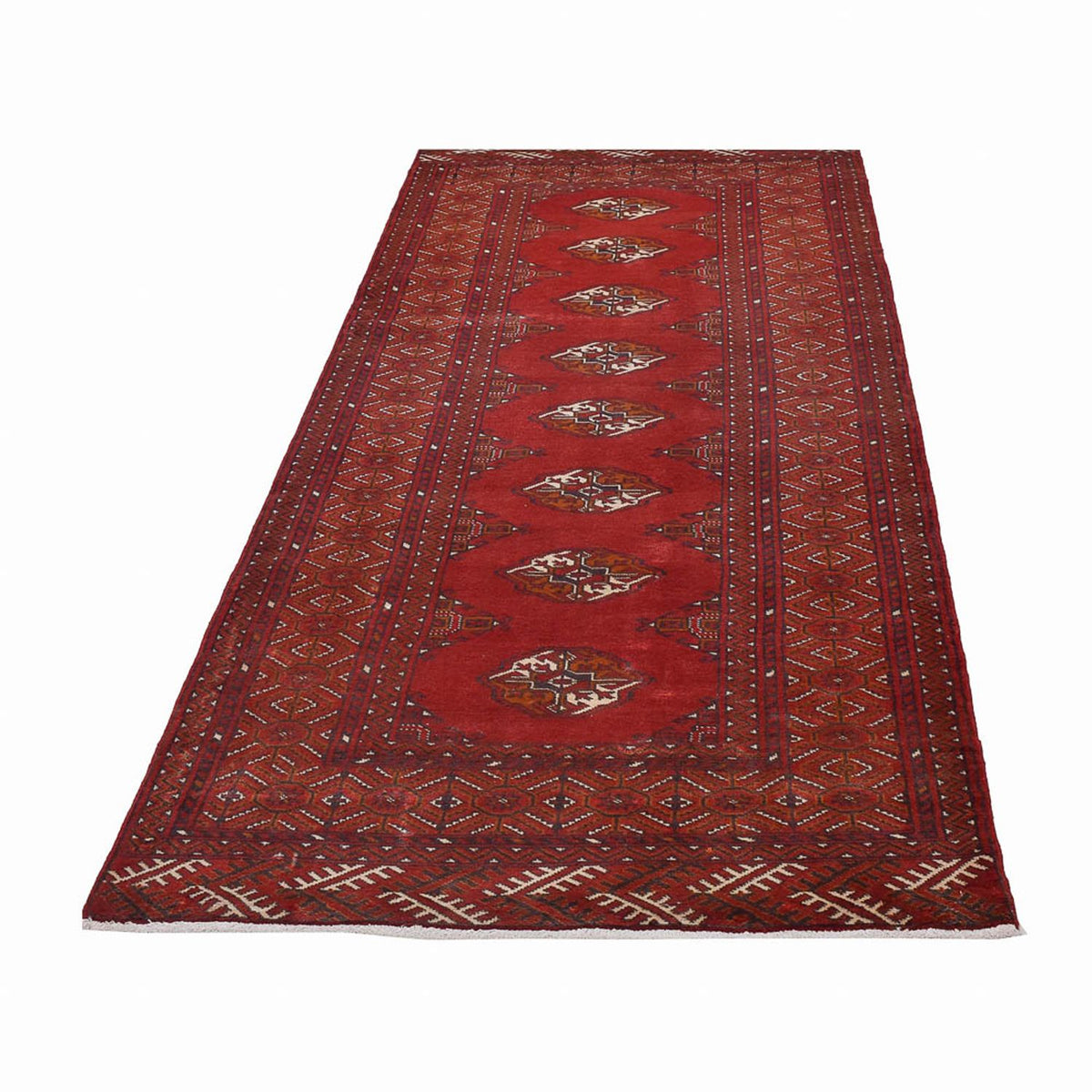 Loper Turkaman tapijt - 287 x 102 cm - rood