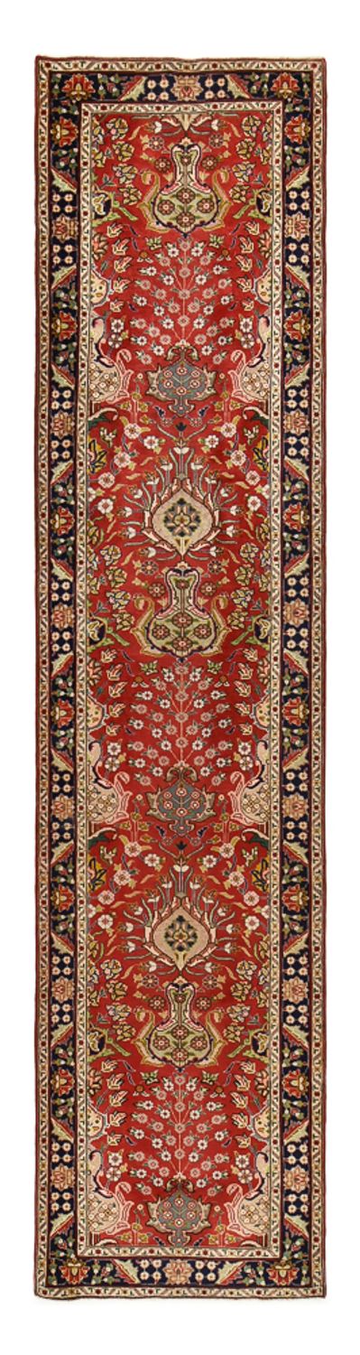 Loper Perzisch tapijt - Tabriz - 400 x 92 cm - rood