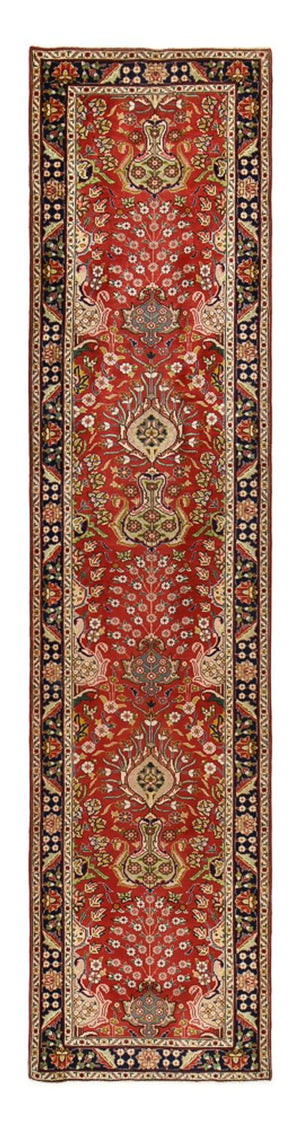 Loper Perzisch tapijt - Tabriz - 400 x 92 cm - rood