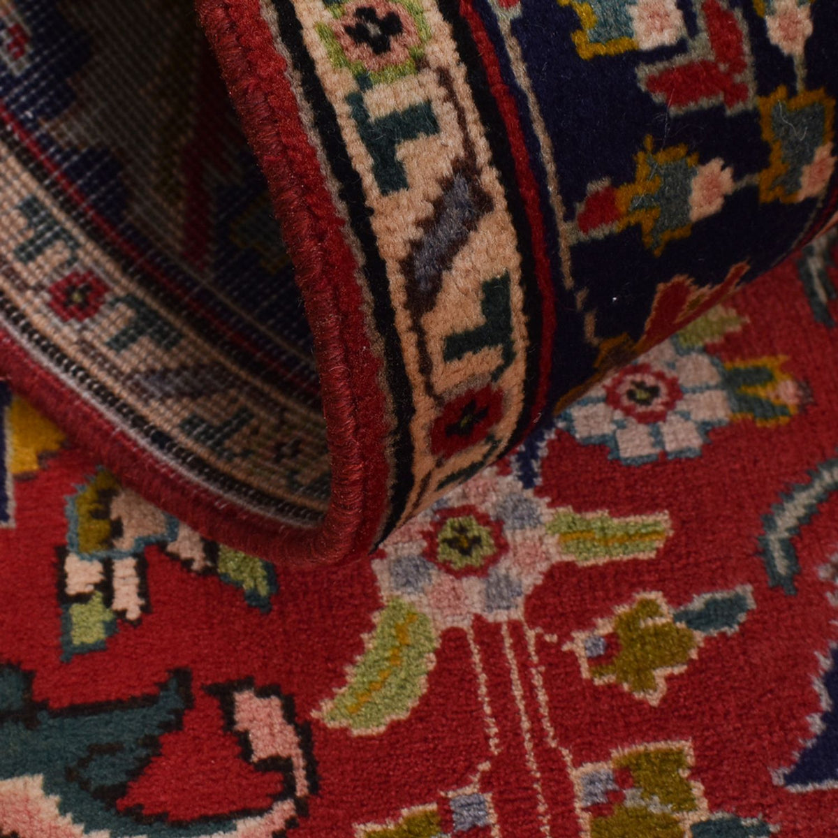 Loper Perzisch tapijt - Tabriz - 400 x 92 cm - rood