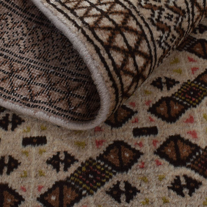 Loper Turkaman tapijt - 285 x 79 cm - zand