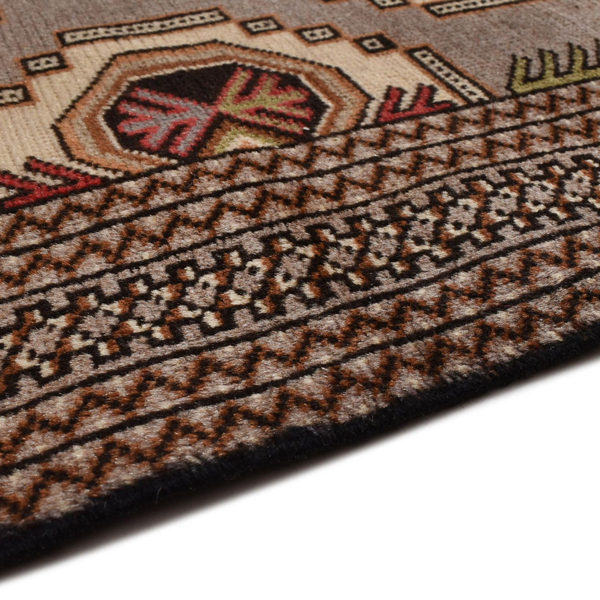 Turkaman tapijt - 188 x 127 cm - veelkleurig