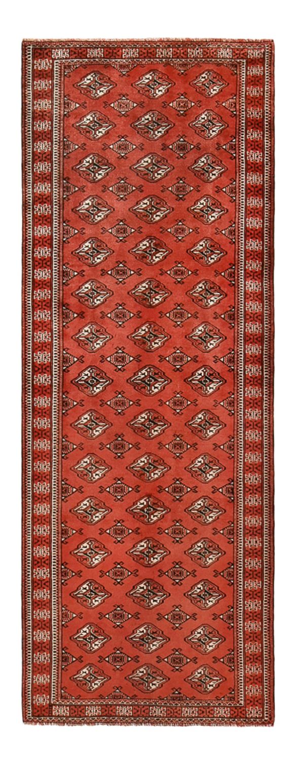 Loper Turkaman tapijt - 266 x 97 cm - rood
