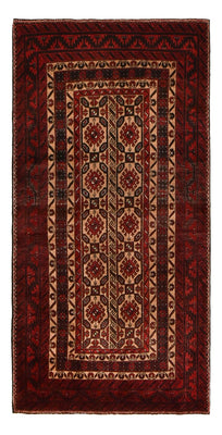 Loper Baluch tapijt - 196 x 96 cm - donkerrood