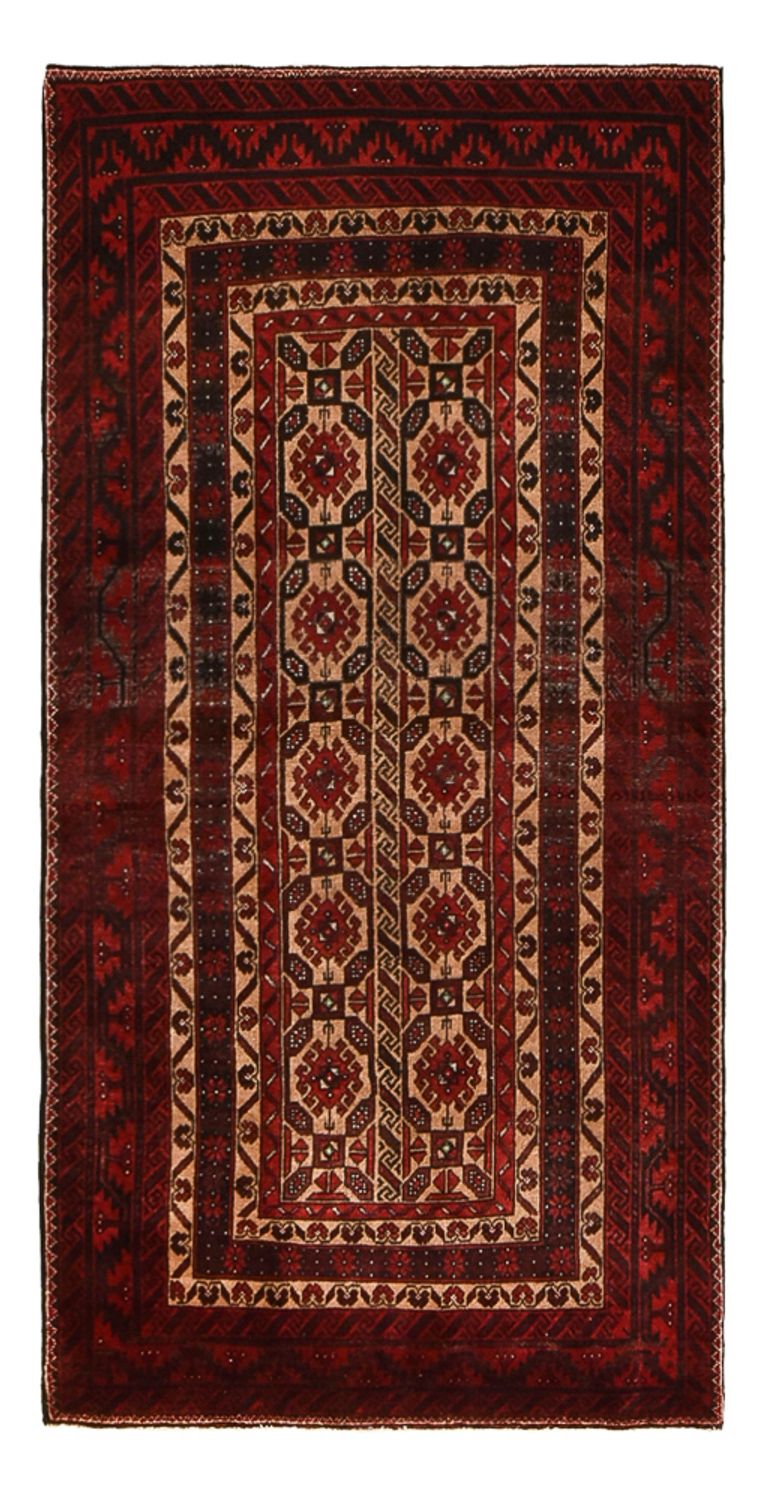 Loper Baluch tapijt - 196 x 96 cm - donkerrood