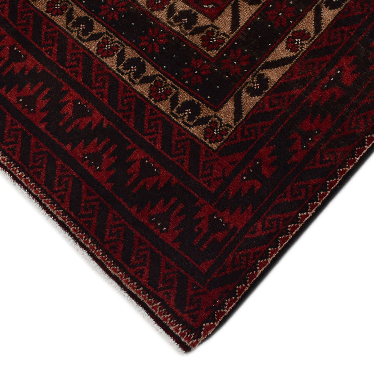 Loper Baluch tapijt - 196 x 96 cm - donkerrood